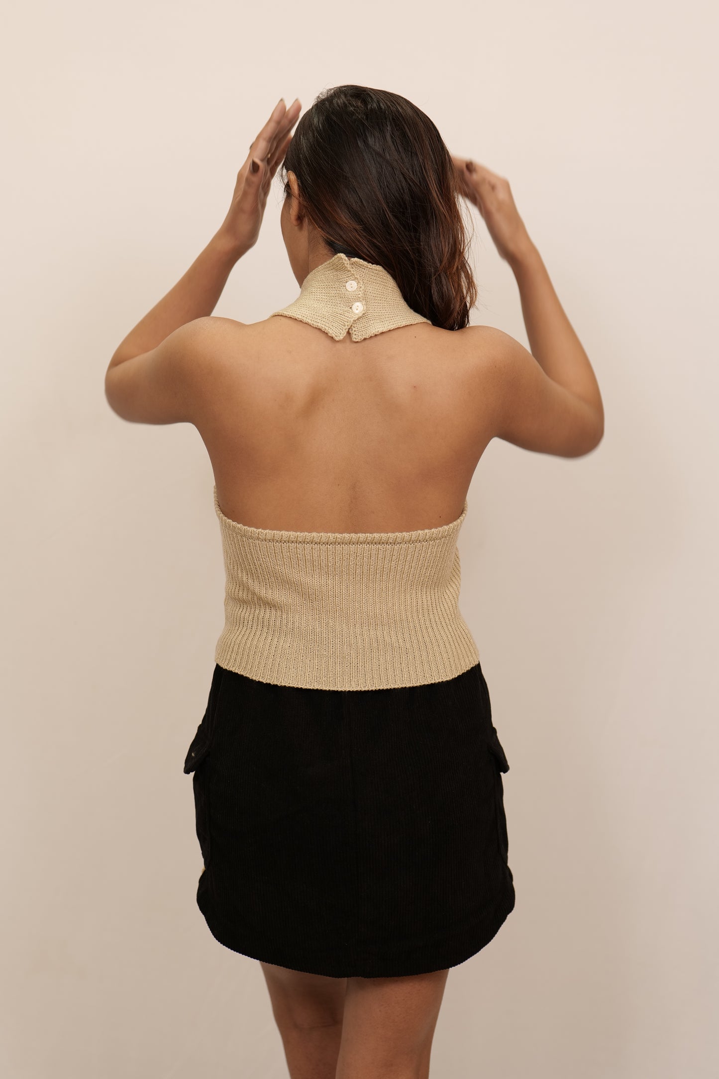The "Knotted Rib Knit Halter Top"
