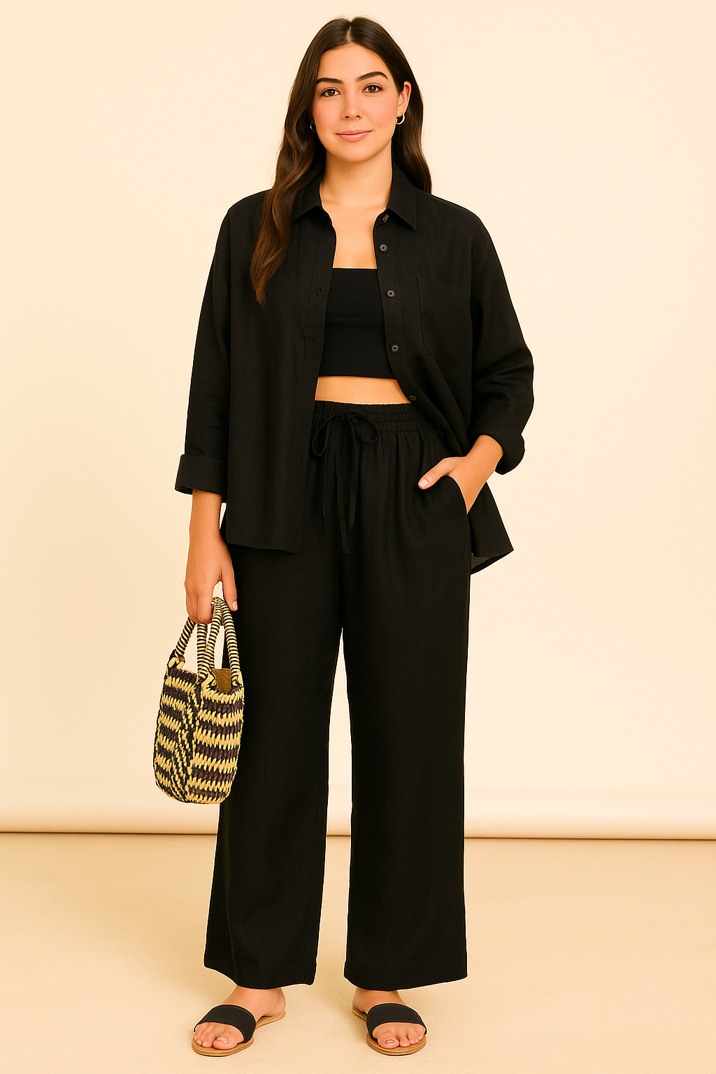 Linen Relaxed Fit Co-ord Set