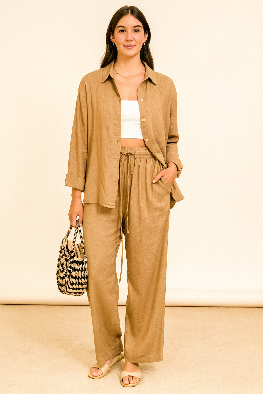 Linen Relaxed Fit Co-ord Set