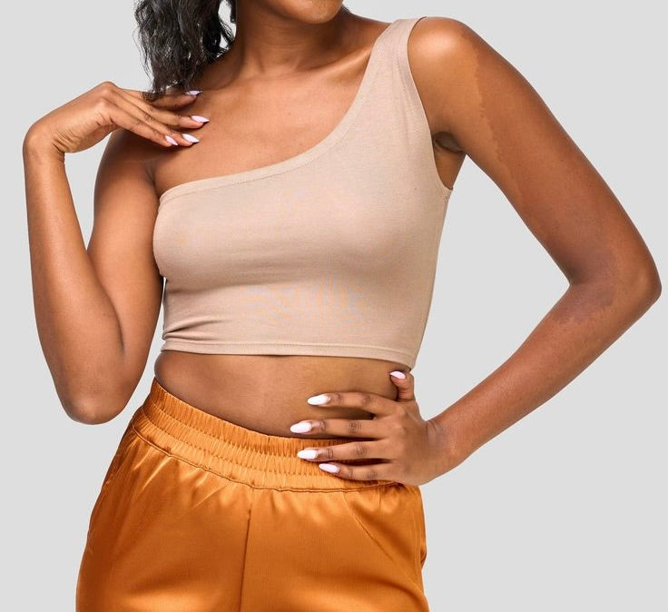 One shoulder crop top