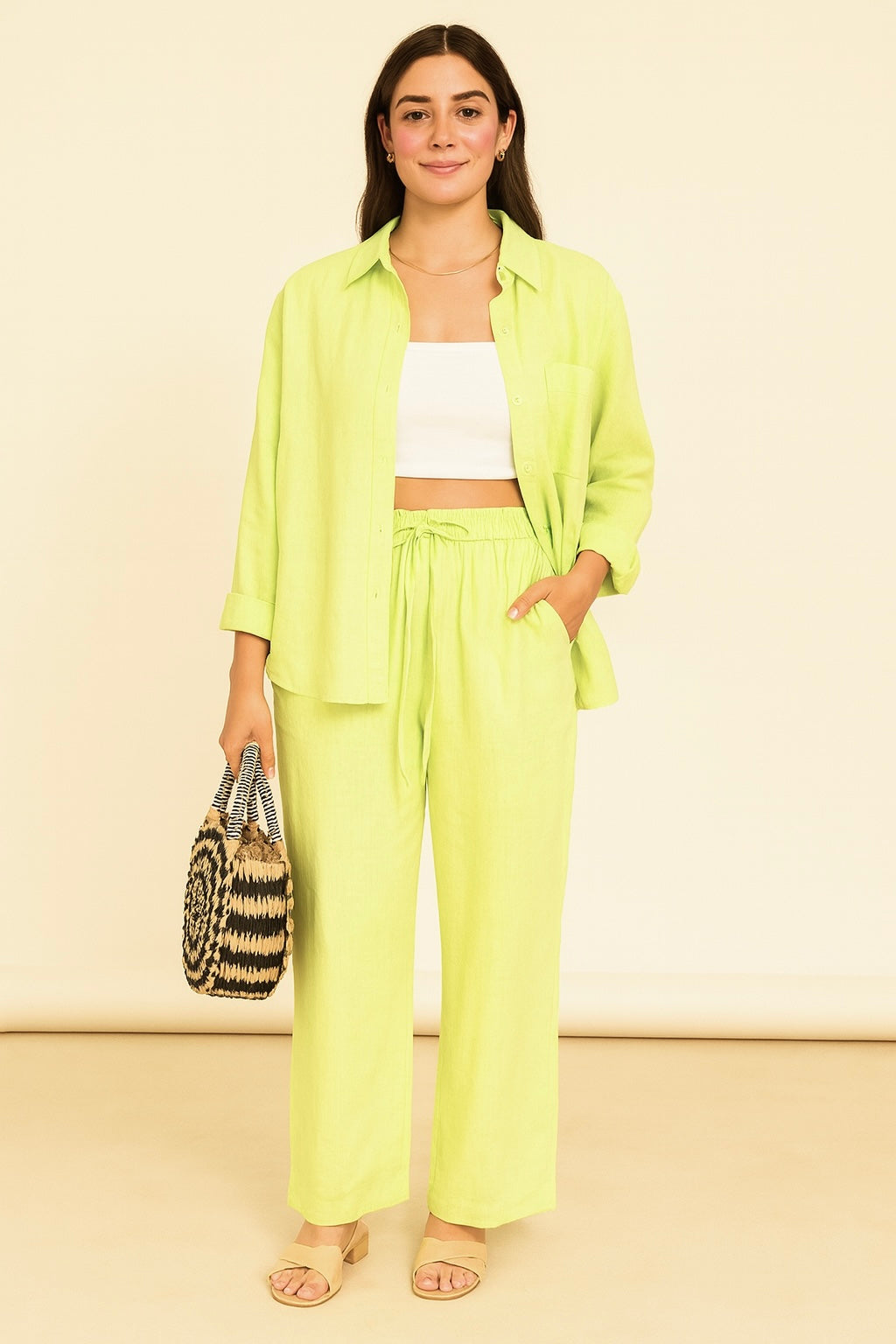 Linen Relaxed Fit Co-ord Set