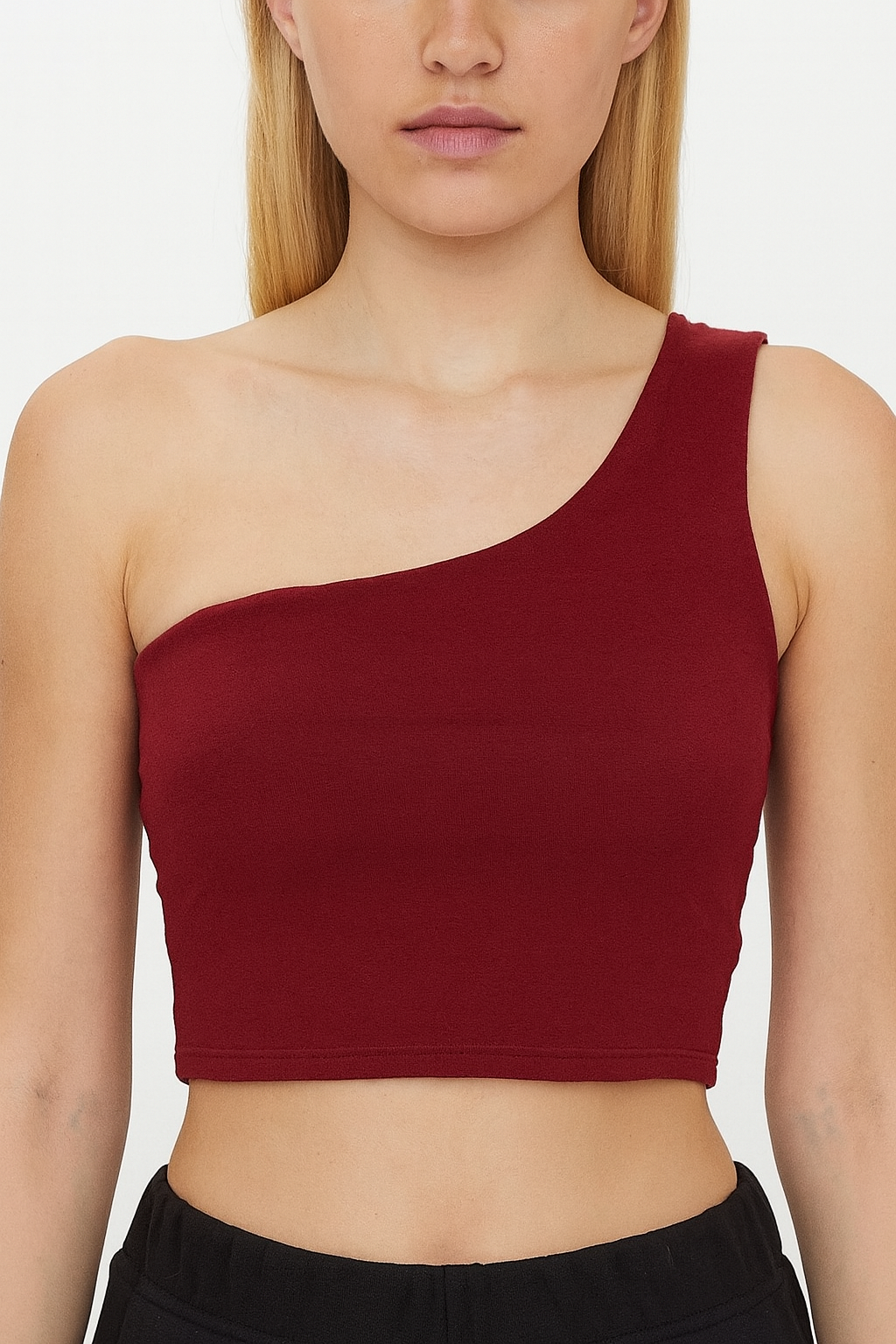 One shoulder crop top